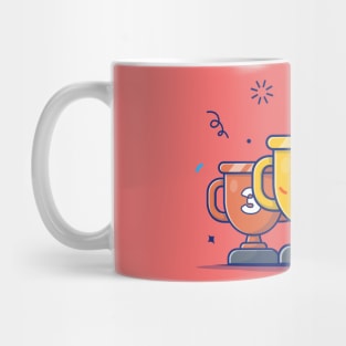 Trophy For 1st Place, 2nd Place And 3rd Place Winner Cartoon Mug